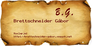 Brettschneider Gábor névjegykártya
