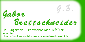 gabor brettschneider business card